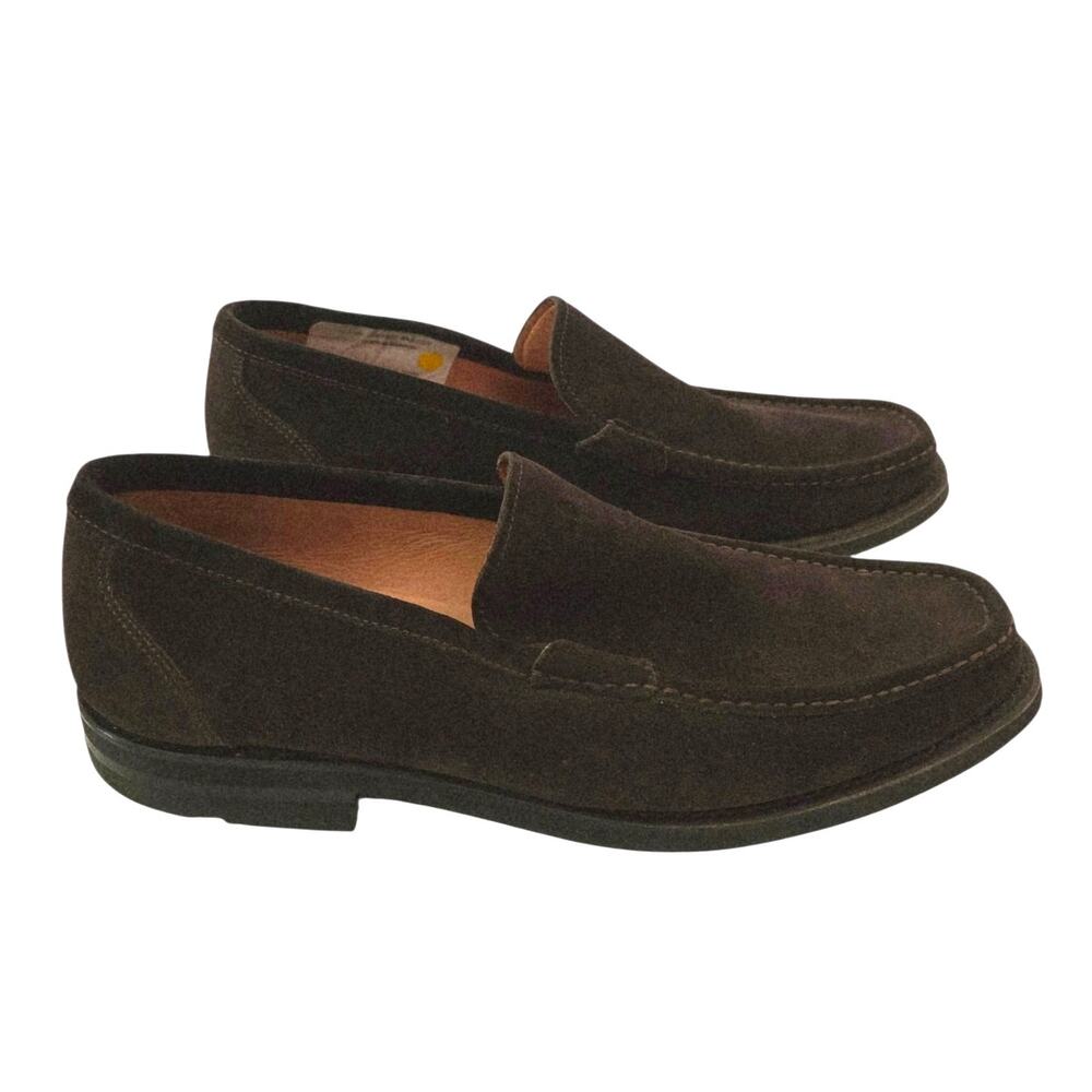 Magnanni Dark Brown Crosta Marron Suede Slip-On Loafers XL Soles 41 EU or US 8